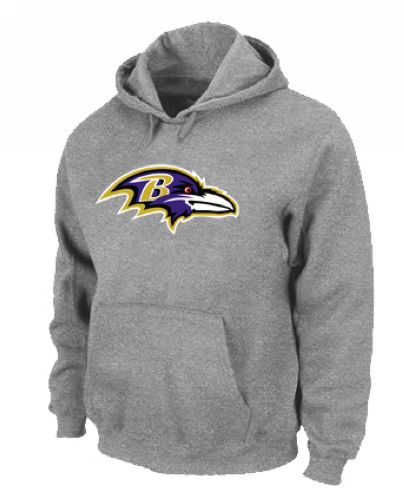 NFL Men's Nike Baltimore Ravens Logo Pullover Hoodie - Grey